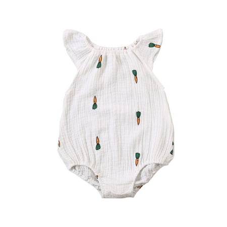 Juaugusep Infant Baby Girl Outfit Romper Toddler Girls Summer Jumpsuit Floral Bodysuit Clothes