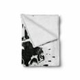 thumbnail image 2 of Buffalo Soft Flannel Fleece Throw Blanket, Monochrome Style Wild Animal Bison Illustration Positive Grunge Wording, Cozy Plush for Indoor and Outdoor Use, 50" x 60", Charcoal Grey White, by Ambesonne, 2 of 6