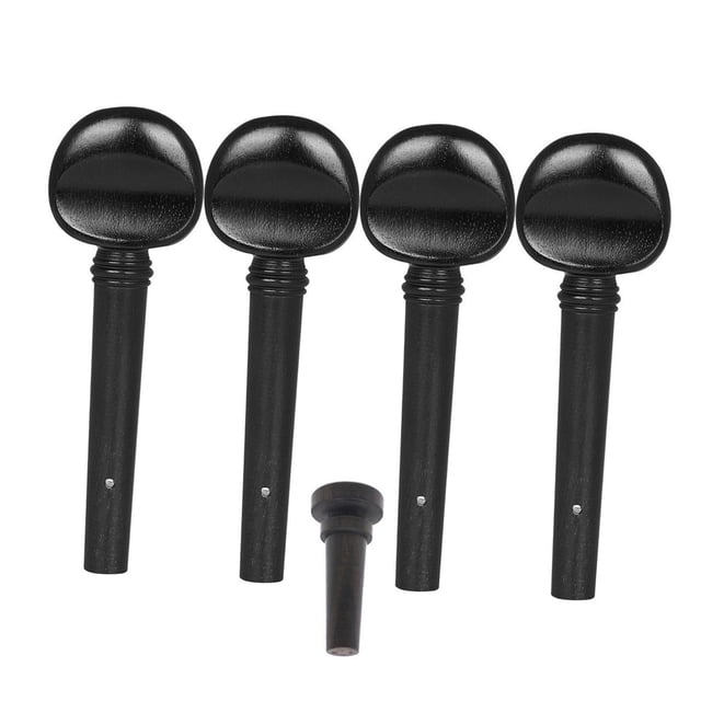 lionlar 4 Pieces Violin Fiddle Tuning Peg Set Machine Heads for Performance Practice black