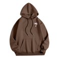 thumbnail image 4 of WILLBEST Sudaderas Navideñas para Hombre y Mujer, Suéter con Estampado De Cocoteros De Color Liso para Otoño e Invierno, Suéter con Capucha De Manga Larga y Bolsillo Mediana​​, 4 of 4