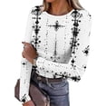 thumbnail image 2 of Ruimatai Women's Casual Long Sleeve Round Neck T-Shirt Top Stretchy Knit Ribbed Pullover Blouse Comfy Soft Basic Tee, 2 of 8