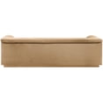 thumbnail image 3 of Meridian Furniture Cascade Camel Velvet Fabric Sofa, 3 of 18