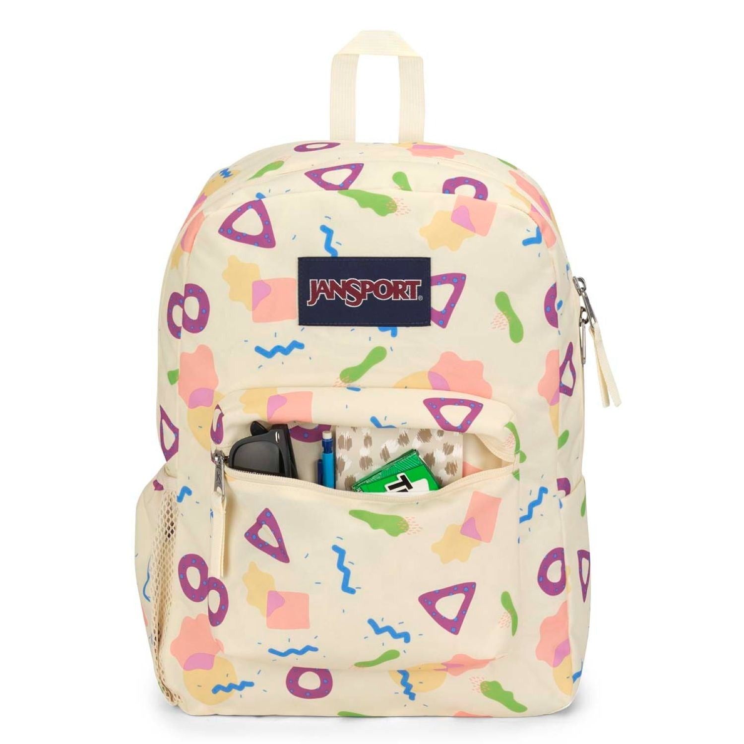 JanSport Backpack Cross Town Black Memphis Mood Neon