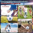 thumbnail image 2 of Redempat Soccer Ball Training Football With Luminous Size 5 Soft PVC Cover For Smooth white, 2 of 6