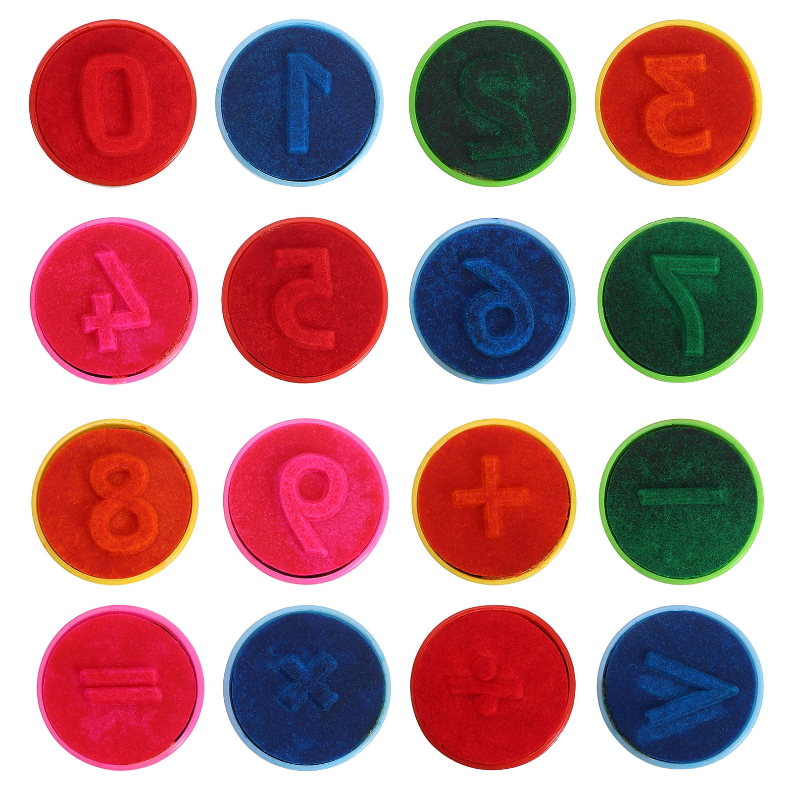 2 Set Number Stamps Self Inking, Numeral 0 to 9 Number Stamp Teacher Stamp Initial Stamp Ink Stamp for Class