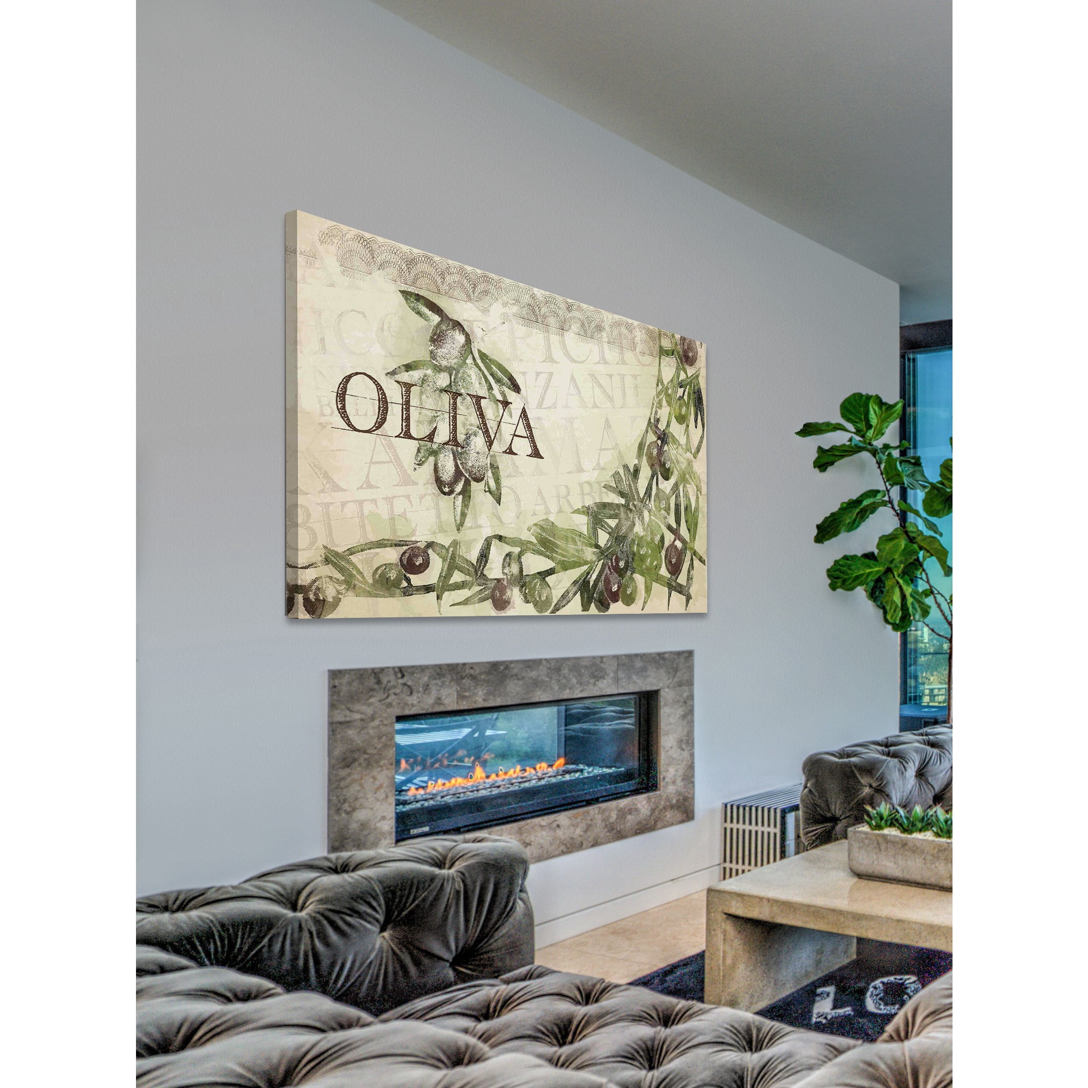 Marmont Hill "Olive" Painting Print on Canvas