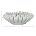 thumbnail image 3 of Creative Co-Op Round Marble Pleated Dish, White, 3 of 5