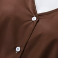 thumbnail image 7 of Wycnly Dresses for Women Fashion Button Down Loose Flowy Swing Tunic Shirt Long Dresses Elbow-Length V-Neck Color Patchwork Summer Maxi Formal Dress Brown s, 7 of 7