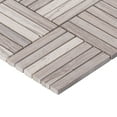 thumbnail image 5 of Sample - Taupe Gray White Oak Marble Stone Parquet Mosaic Tile Kitchen Wall Backsplash, 5 of 6