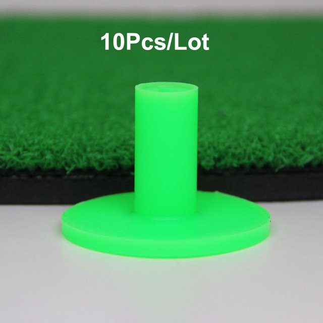 10Pcs/Lot Rubber Golf Tees Golf Tee Holder-Golf Tee Ball Stud Golf Mat Training Tools Golfer Accessories green