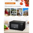 Commercial Chef CHM770B 0.7 Cubic Feet Microwave Oven, 700 Watt, Stainless Steel Front with