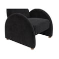 thumbnail image 4 of Miekor Furniture Modern Boucle Accent Armchair – Comfortable Upholstered Lounge Chair with Curved Armrests, Stylish Minimalist Chair for Living Room, Bedroom, Study, and Home Office(BLACK) MK2041, 4 of 11