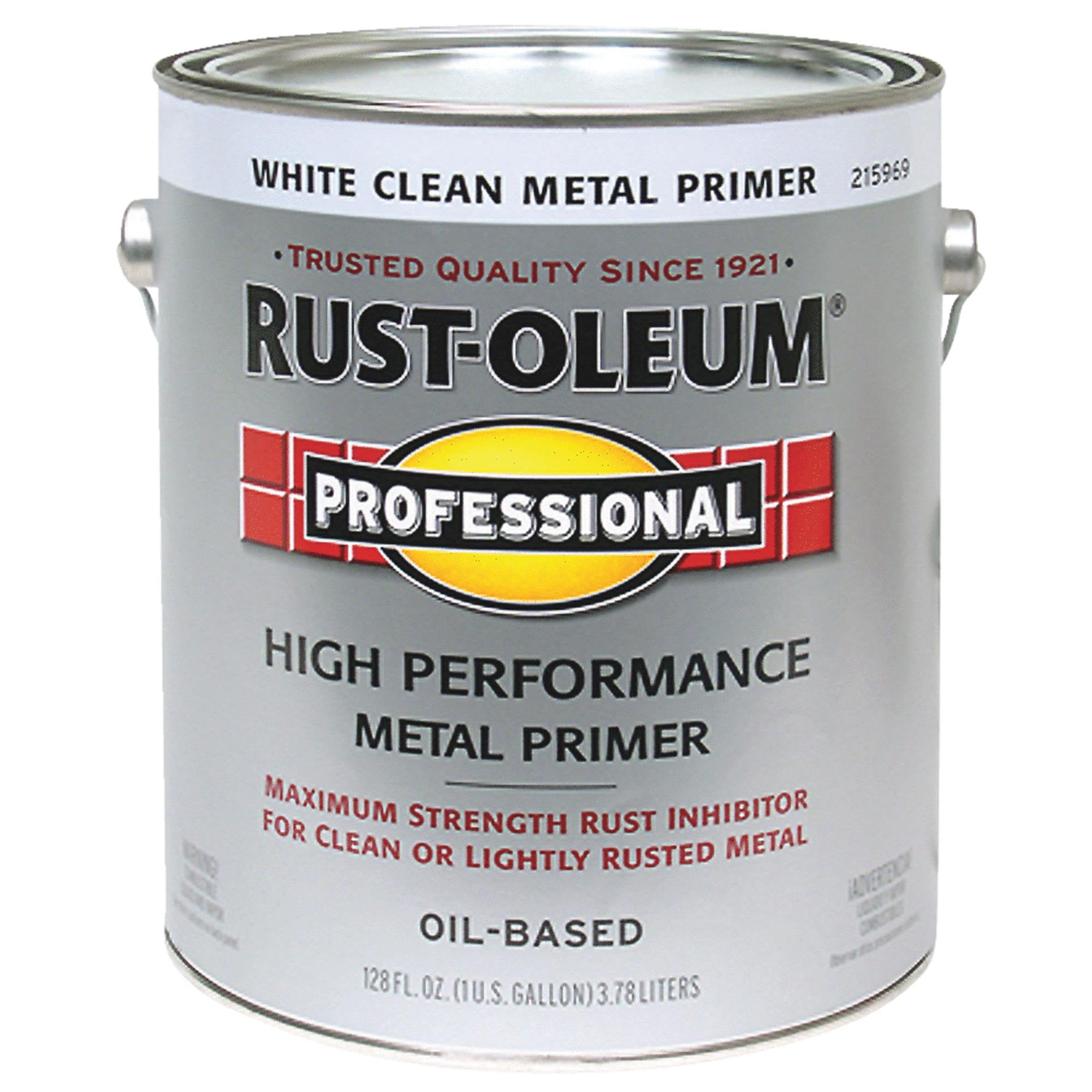 RUSTOLEUM 215969 Professional Rusty Metal Primer, Flat, White, 1 gal