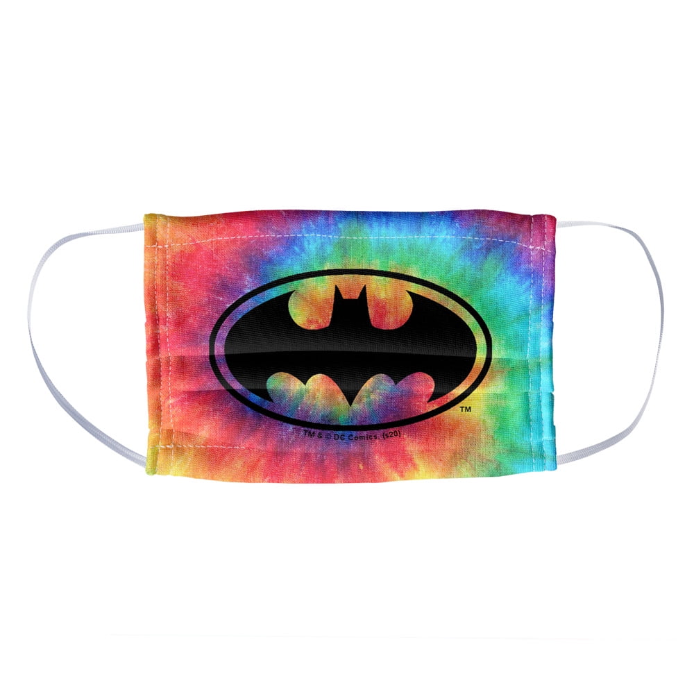 Batman Tie Dye 1-Ply Reusable Face Mask Covering, Kids