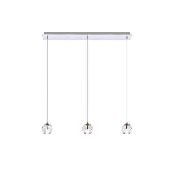 Eren 3 lights Chrome pendant