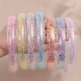 thumbnail image 5 of Hair Ornament Hair Accessories Sparkly Sequin Hair Hoops Transparent Hair Band Quicksand Headbands Glitter BLUE, 5 of 7