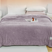 JeashCHAT Blanket Flannel Bed Blanket 47.2x39.37 Inches Soft Lightweight Plush Cozy Blanket for Couch Sofa Bed Travel Camping, Purple