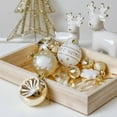 thumbnail image 2 of Elegant Gold and Glitter 9 Piece Christmas Ornament Set, 2 of 8