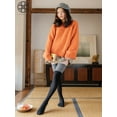 thumbnail image 3 of Luxtrada Women Thigh High Socks Polyester Knit Over the Knee Leg Warmer Tall Long Boot Socks, 3 of 5
