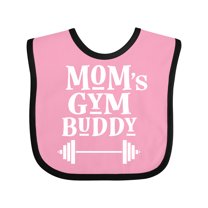 Inktastic Mom's Gym Buddy Fitness Workout Boys or Girls Baby Bib