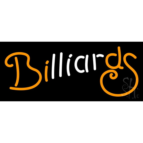 Border Billiards 2 LED Neon Sign 10 x 24 - inches, Black Square Cut Acrylic Backing, with Dimmer - Bright and Premium built indoor LED Neon Sign for wall décor, arcarde, and storefront.
