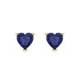thumbnail image 3 of Clara Pucci 1Ct Tanzanite Heart Cut VVS1 Screw Back Stud 14k Solid hypoallergenic Gold Designer Earrings For December, 3 of 7