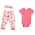 thumbnail image 2 of Chick Pea Baby Girl 3 PC Jogger Set, Sizes Newborn-9 Months, 2 of 2