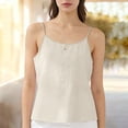 thumbnail image 4 of Endives Womens Tank Top Sleeveless Shirt Thin Strap Crew Neck Camisole Slimming Flared Top Daily Wear Outerwear, 4 of 6