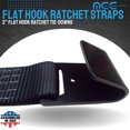 thumbnail image 3 of Mega Cargo Control USA 2 Pack Heavy Duty 2" x 60' Ratchet Strap Flat Hook Flatbed Truck Farm Tie Down, 3 of 5