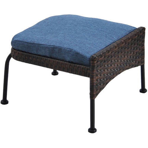 Mainstays Skylar Glen 5 Piece Outdoor Chat Set Blue Walmart