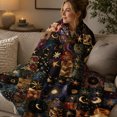 thumbnail image 3 of Rdsfhsp Celestial Moon Stars Sun Galaxy Flannel Throw Blanket Soft Warm Fleece Blanket for Bedroom Living Room Sofa Couch Decor Gift, 3 of 5