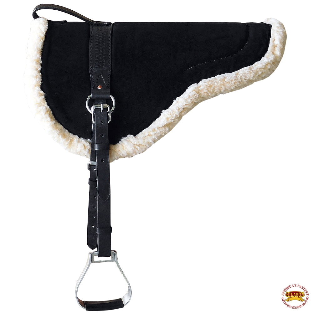 Hilason Natural Horsemanship Leather Bareback Western Treeless Saddle