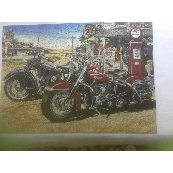 Cobble Hill 1000 Piece Puzzle Two for the Road, Vintage Car Scene Jigsaw Puzzle for Adults, High-Quality Random-Cut Pieces