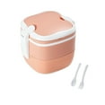 thumbnail image 2 of PENGXIANG Office Worker Layered Lunch Box Student Microwave Oven Can Heat The Lunch Box With Tableware, 2 of 4