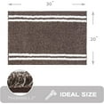 thumbnail image 2 of Non-slip Bathroom Rug 20" x 30" - Super Absorbent & Quick Dry Shaggy Microfiber Bath Mat, Machine Washable Plush Throw Rug for Bathtub, Shower and Sink, Brown, 2 of 6