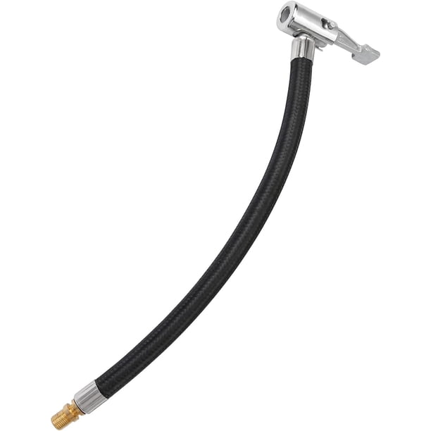Manguera de bomba de neumáticos, conector de inflador, bomba de inflado de abrazadera de neumáticos de coche portátil, tubo de extensión, adaptador, adecuado para bicicleta, moto, coche