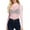 Pink, variant on Women's Summer Ultra-Thin Mesh Elastic Tight Long-Sleeved Half-High Collar Bottoming Shirt for Daily Party Office Wear (Black L)