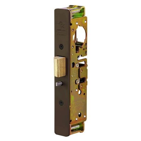 Adams Rite 4900-26-101-313 Heavy Duty Deadlatch Flat Faceplate 31/32 In Backset 4-5/8 In Flat Mortised Strike RH or LHR Dark Bronze Anodized