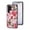 Red, variant on Case for Samsung Galaxy S25 Ultra, Tempered Glass Back  TPU Frame, Floral Pattern Diamond Ring Stand Ultra Slim Lightweight Anti-Scratch Back Case Drop Protective Support Magnetic Car Mount - Red