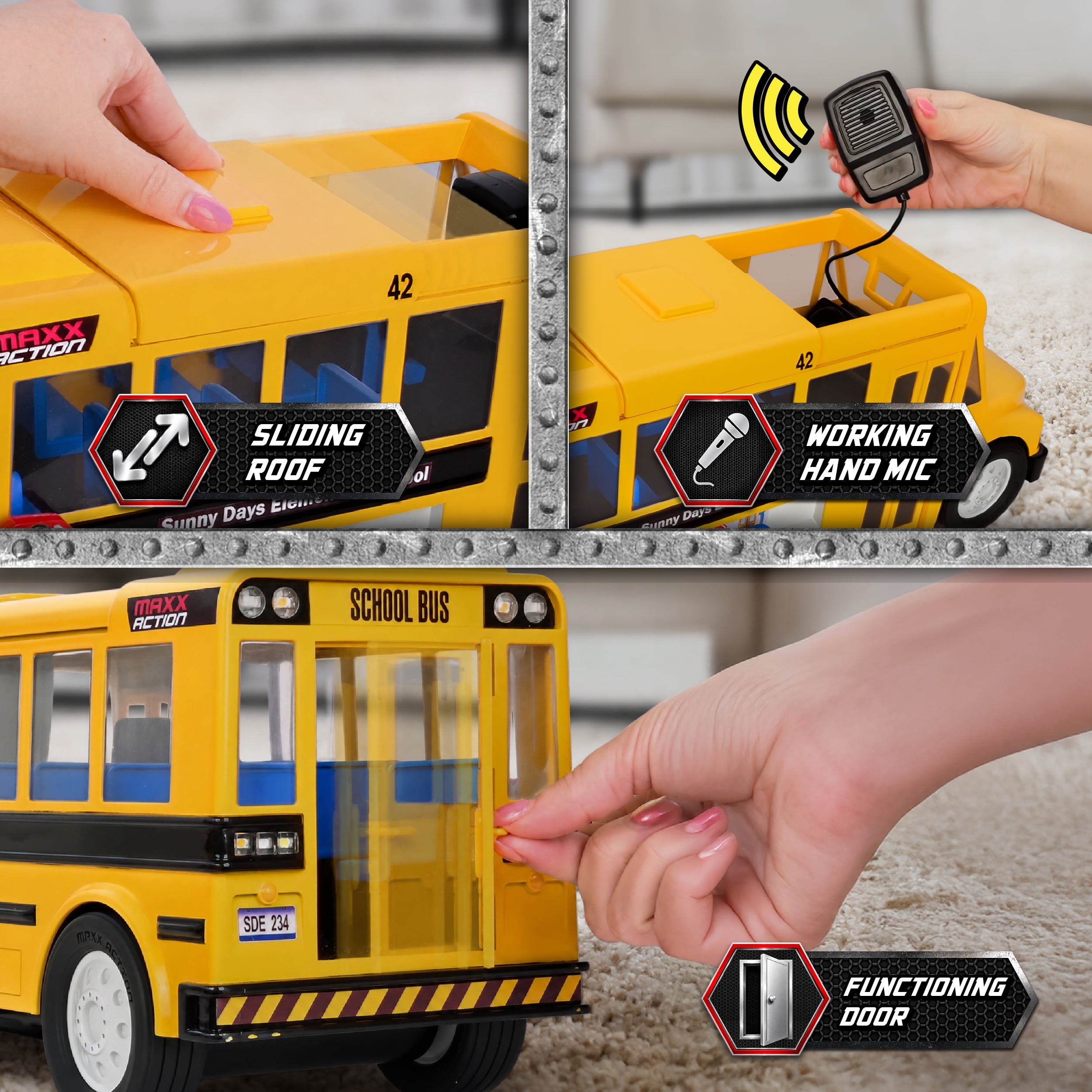 Maxx Action Mega Motorized School Bus