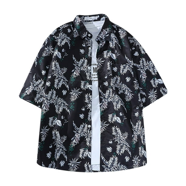 Camisetas de manga corta con estampado hawaiano Stly de verano para hombres y mujeres Fridja hj5088