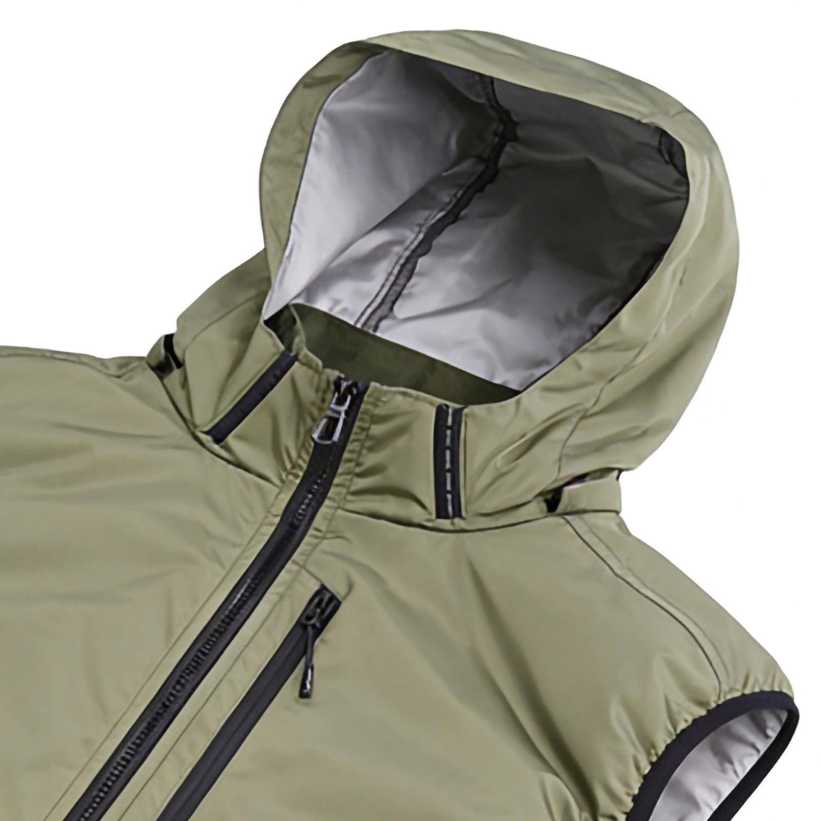 Kakii Mens Solid Color Athletic Vest Quick Dry Fashion Hooded Sleeveless Jacket Outdoor Running Workout Vest with Pocket