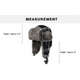 thumbnail image 3 of VOOPET Unisex Plaid Aviator Winter Trapper Hat With Ear Flaps Warm Trooper Ushanka Bomber Russian Hat (Black gray), 3 of 8