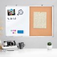 thumbnail image 4 of White Board & Bulletin Cork Board 35 x 24 Inch, Combination Dry Erase Whiteboard Magnetic with Aluminum Frame, 4 of 7