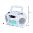 thumbnail image 4 of Reproductor de CD Boombox HPlay GC09 para niños con carga superior Bluetooth, color blanco, 4 of 6