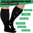 thumbnail image 3 of 3 Pairs Plus Size Copper Compression Socks for Women & Men Circulation 20-30 mmHg - Better Blood Flow, Swelling , Best Support for Medical, Running, Nursing, 3 of 7
