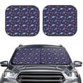 thumbnail image 2 of Saiise Cute Shark for Foldable Car Sun Shades (2-Pack) Offer Sun Protection with an Easy-fold Design for Convenient Windshield Shading-Large, 2 of 6