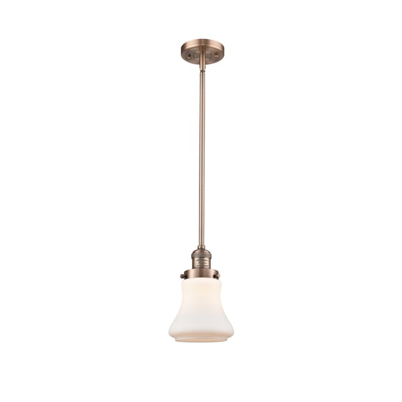 Innovations 201S-AC-G191-LED Bellmont 1 Light Mini Pendant part of the Franklin Restoration Collection, Antique Copper