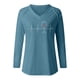 thumbnail image 5 of Pntutb Moda Mujer Causal Con Cuello En V Blusa Estampada Camiseta De Manga Larga Tops De Otoño Pntutb Pntutb-5218, 5 of 5