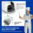 thumbnail image 5 of MR.Siga Toilet Plunger and Bowl Brush Set with Holder, Bathroom Cleaning ,White,1 Set,for Adult, 5 of 8